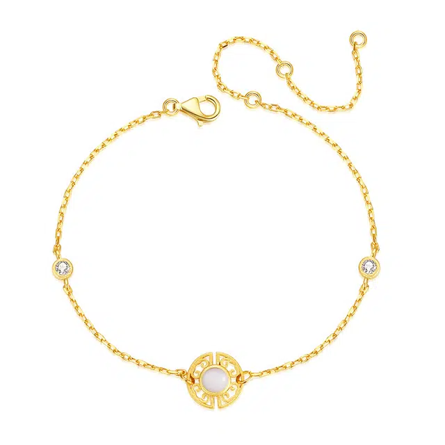 骊碧 风韵提炼新中式国风四叶草高级感潮流天然 玉髓 手链 女款