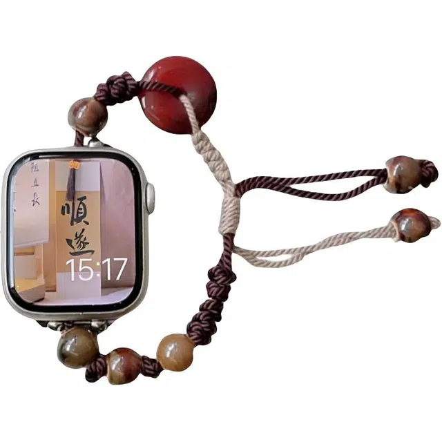 卫欣 表带 苹果适用 串珠材质 编织腕带男女通用