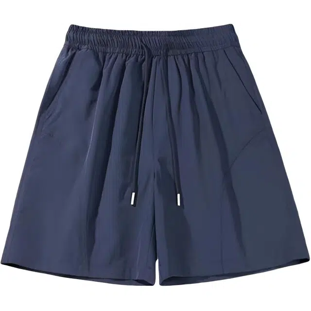 木木兔 男士夏季美式潮流百搭裤子简约设计感五分裤夏天男生立体斜切休闲短裤 男女同款