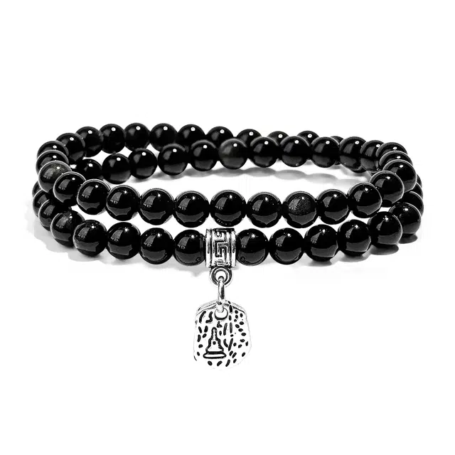 【普陀山官方已过香】 普陀山文创 国潮新中式金曜石转运珠佛珠 前程似锦 平安喜乐 财源广进 黑曜石 手串 男女同款情侣款