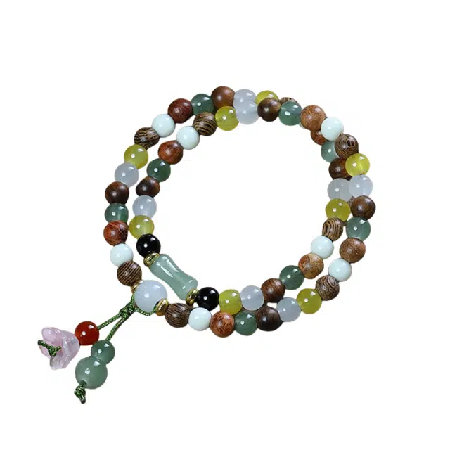 舞依翡 多宝多彩文玩念珠佛珠 鸡翅木 手串 男女同款情侣款