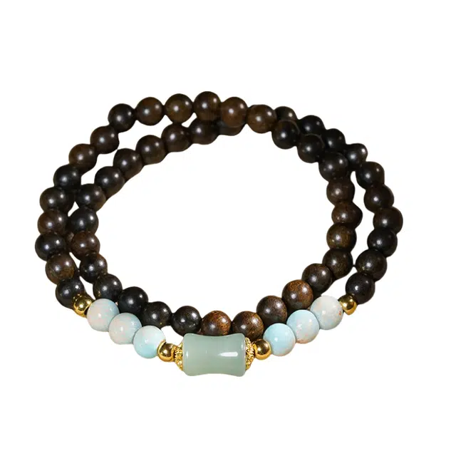 舞依翡 竹节文玩礼小件念珠 檀木 手串 男女同款情侣款