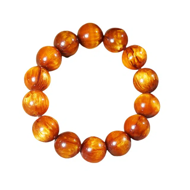 舞依翡 顺纹单圈民族风佛珠念珠圆珠饰品 金丝檀木 手串 男女同款情侣款