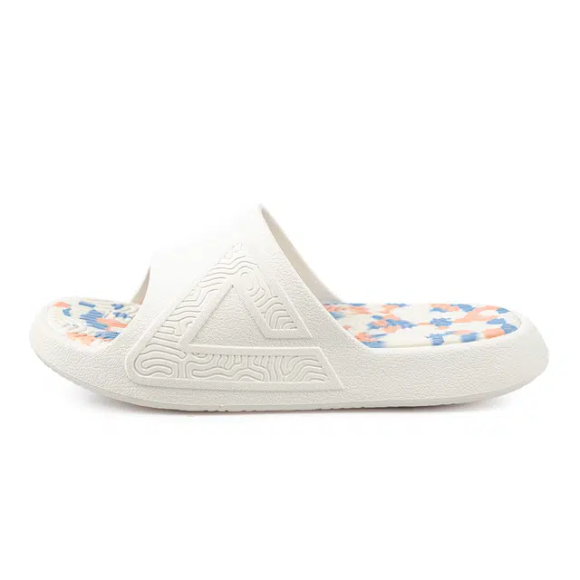 匹克 态极国创拖鞋 舒适简约潮流百搭 防滑按摩减震一字拖鞋 男女同款 白粉蓝