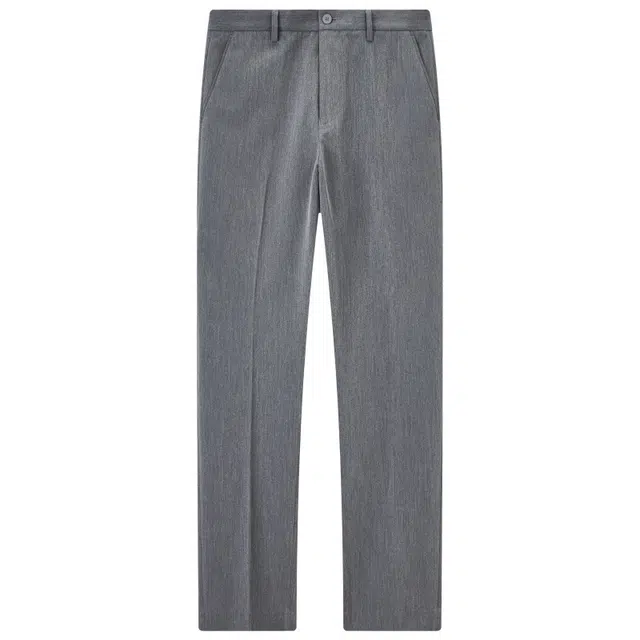 九牧王男裤专家 新凉感系列 易打理系列 纯色拉链直筒西装裤 男款