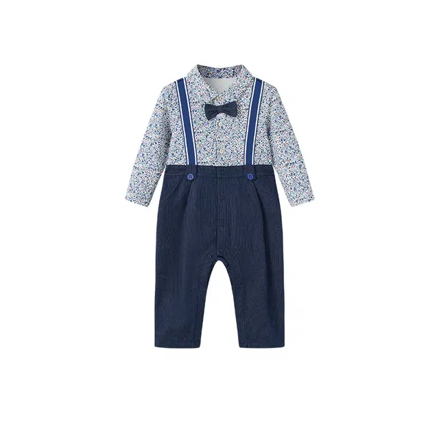 英氏连体衣 时尚吸湿速干翻领长袖 婴幼童