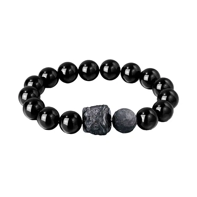 金大福 招财瑞狮呈祥 新中式国潮醒狮八方来财平安纳福吉祥如意简约高级感转运珠小众通勤日常礼盒 #好运 玛瑙 手串 男女同款情侣款