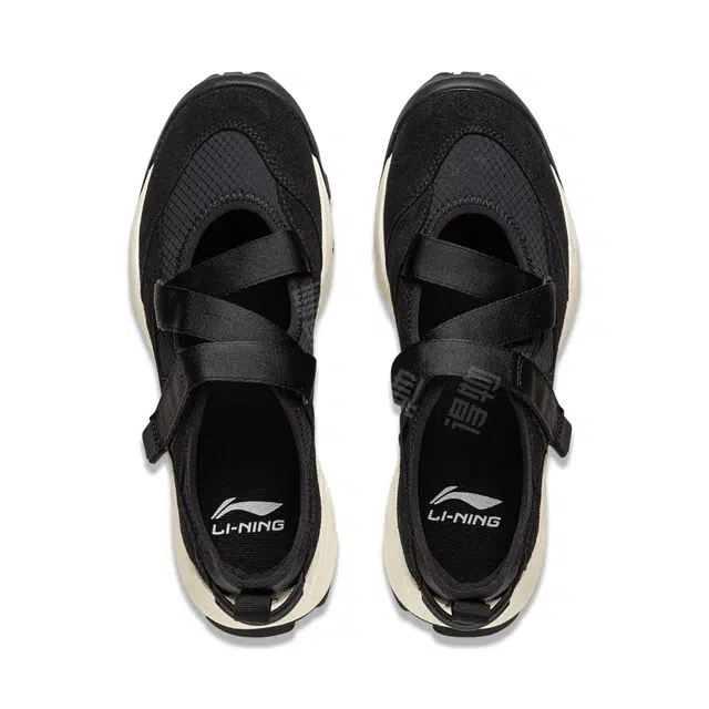 中国李宁 潮流舒适 减震回弹 低帮 生活休闲鞋 女款 黑色