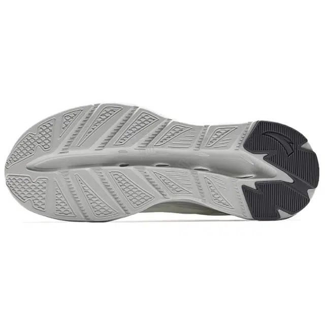 超级安踏 异构 舒适百搭 时尚潮流耐磨防滑减震 低帮 休闲跑步鞋 男款 雪花白