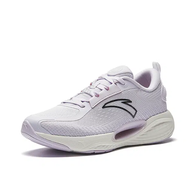 超级安踏 百搭 舒弹 潮流减震防滑 低帮 休闲跑步鞋 女款 紫色