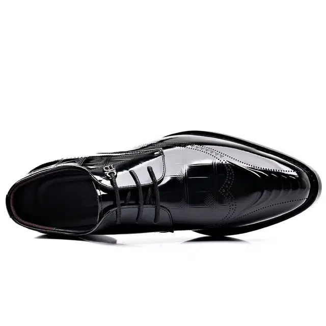 罗蒙 牛皮革 商务经典 简约百搭 正装皮鞋 男款 黑色