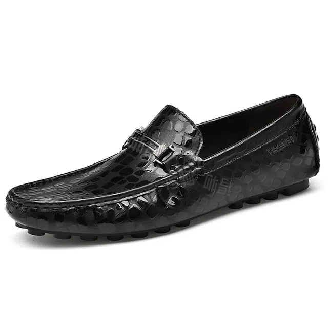 依米奴 二层牛皮 高颜值 潮流 简约百搭气质简约精致 高级感 豆豆鞋 男款