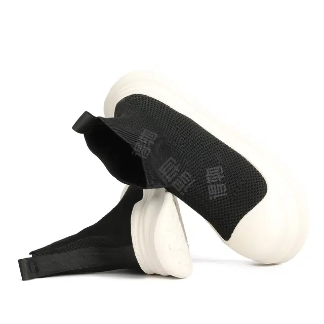 泰点 网布 小众经典百搭舒适时尚 耐磨透气 高帮 生活休闲鞋 男款 黑色