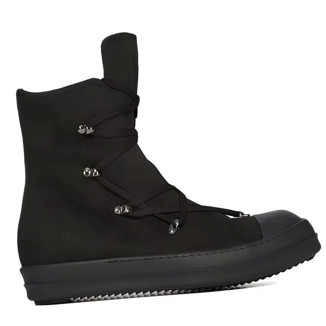 Rick Owens DRKSHDW Hexa High Top Canvas Sneakers Black