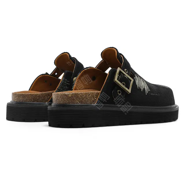 年走索 纯色简约 时尚潮流 舒适百搭 橡胶底 防滑包头拖鞋 男女同款