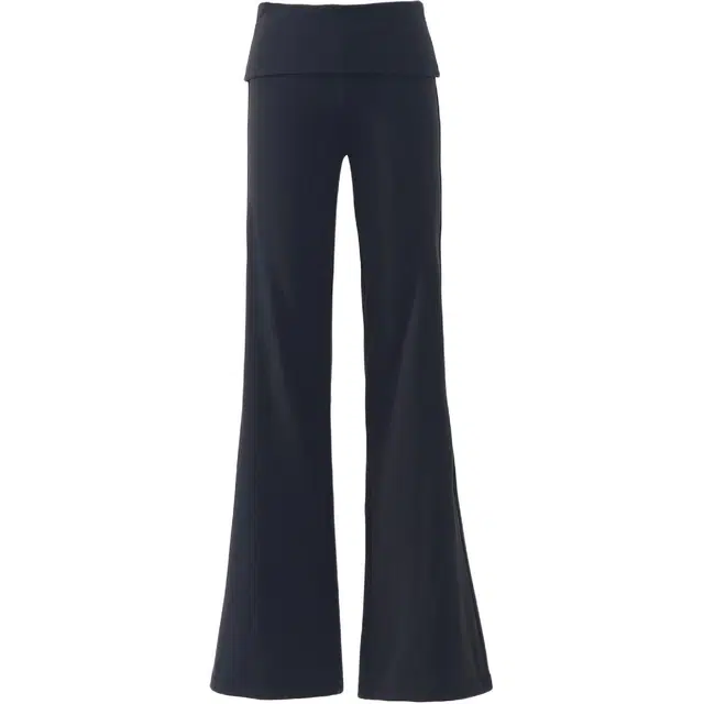 玫丝朵 美式低腰翻边腰小众设计时尚百搭修身喇叭裤子女夏季休闲裤 女款