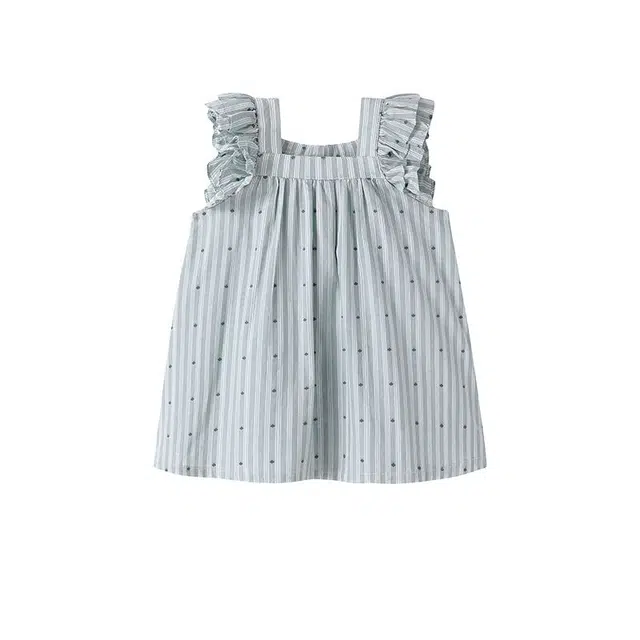 英氏连衣裙 透气舒适百搭方领短袖 婴幼童