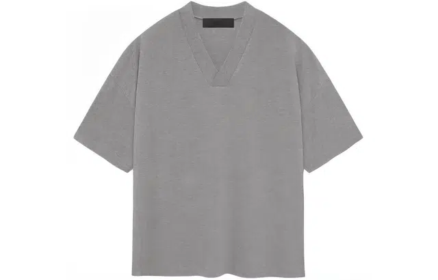 Fear of God Essentials SS24 V-Neck Tshirt VT Dark Heather Oatmeal