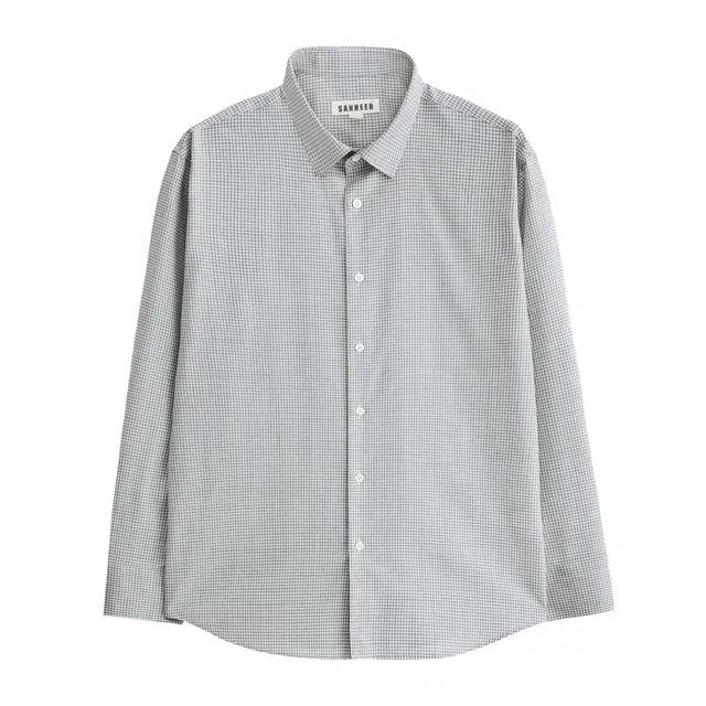 丹宁哲学 高端色织机洗格子长袖翻领标准衬衫 男款