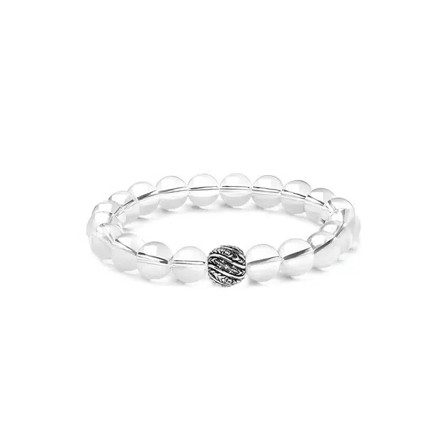 眰恦 小众设计 独特个性百搭  万事顺遂天然 白水晶 手串 男女同款情侣款