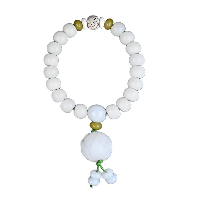 絮物 小众设计轻【幽莲】穗子款新中式奢高级感国潮念珠文玩平步青云万事顺遂佛珠盘玩上岸#好运 白玉菩提 手串 男女同款情侣款