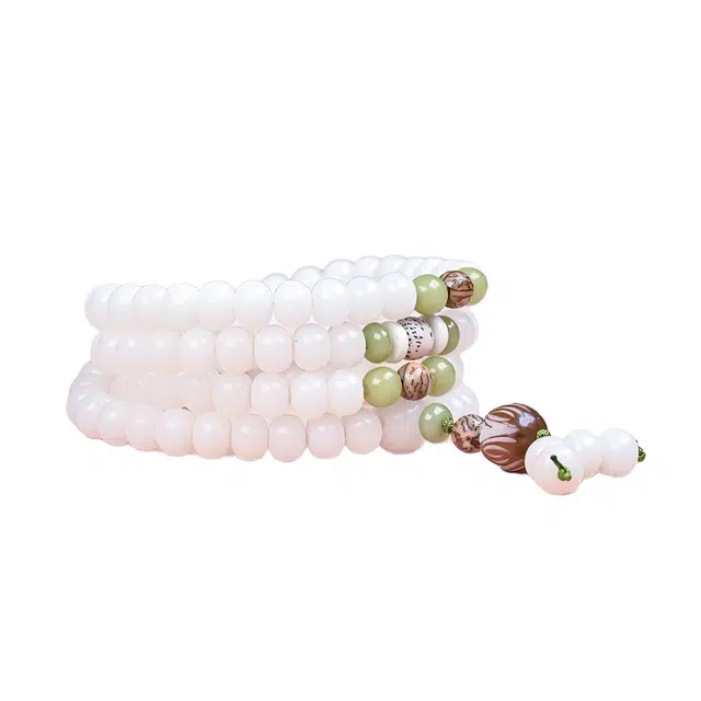 絮物 新中式黑皮莲花 穗子多圈款小众设计轻奢高级感念珠文玩诸事顺遂前程似锦佛珠盘玩#好运 白玉菩提 手串 男女同款情侣款