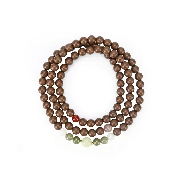 天纵 古法新中式多圈叠戴文玩佛珠 香韵醇正 心静宁神 小众设计高级感复古转运念珠 合香珠 手串 男女同款情侣款