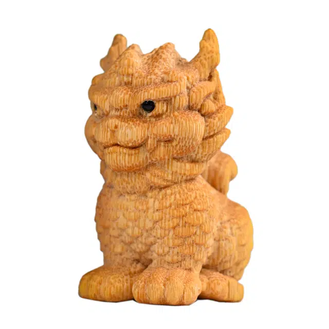 灵晔 新中式国潮文玩盘玩精工雕刻吉祥如意万事顺遂高级轻奢居家办公平安好运 竹木 把件 男女同款情侣款