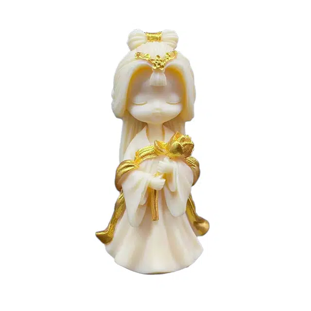 絮物 国潮复古风新中式轻奢高级感小众文玩平安喜乐闭月羞花上岸盘玩摆件#好运 象牙果 把件 男女同款情侣款