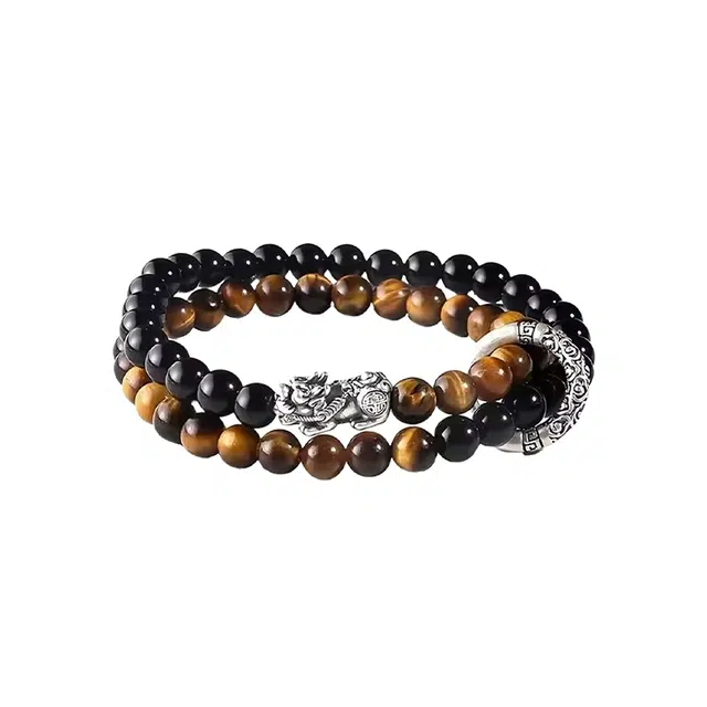 宣华意 招财貔貅 中式国风轻奢高级感 八方来财 诸事顺遂 平安扣串珠 虎眼石 手串 男女同款情侣款