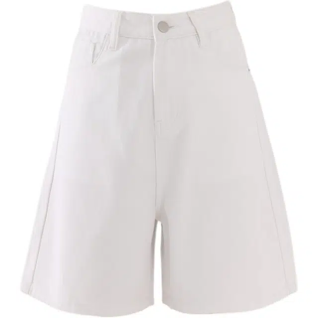 玫丝朵 美式复古纯色简约时尚百搭裤子女夏季牛仔短裤 女款