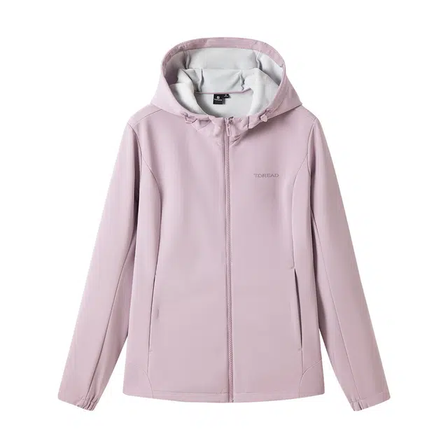 探路者 秋冬户外防风连帽夹克 女款