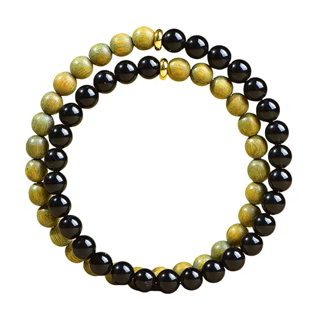 子婳 新中式国风文化传承吉祥如意招财进宝精致简约气质 黑曜石 手串 女款