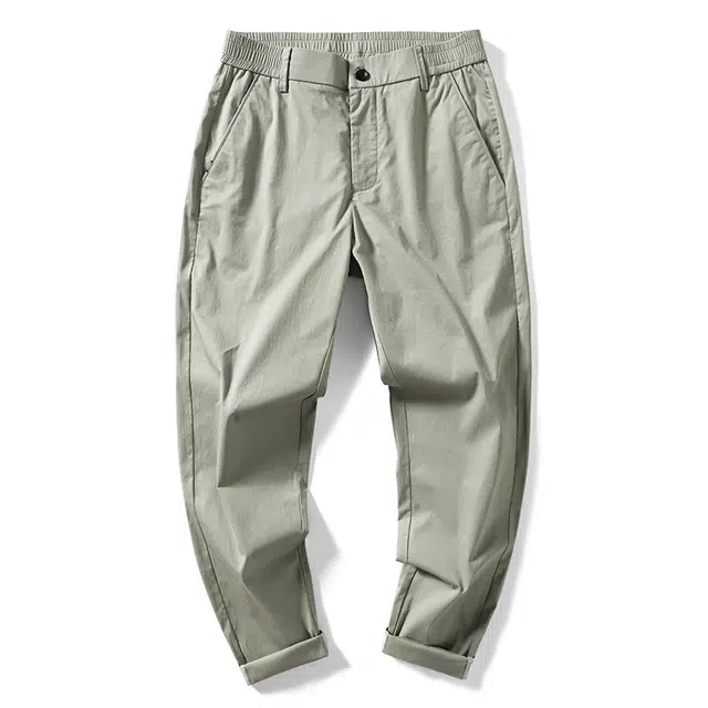 协协乐 纯色潮流韩版宽松九分裤夏季薄款速干冰丝凉感透气百搭运动直筒工装裤子休闲裤 男款