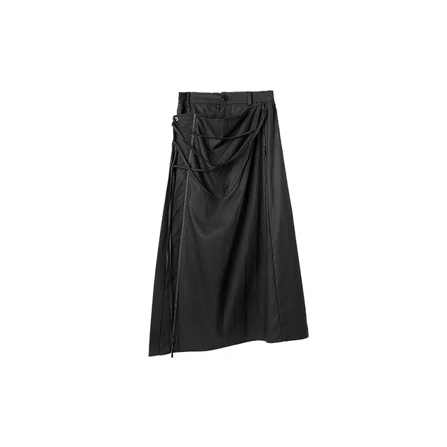 幻象者  原创设计暗黑系裙子中性风宽松半身裙 女款 黑色