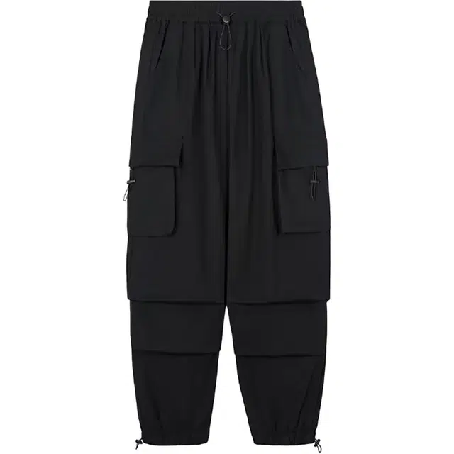 爱肯 潮流港风日系多口袋束脚运动潮牌宽松百搭工装裤痞帅休闲裤  男女同款