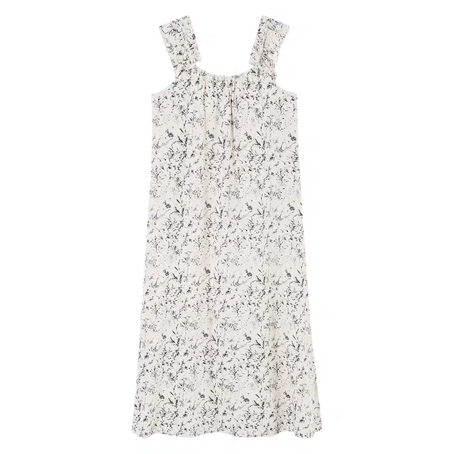 欧迪芬 莫代尔带胸垫无感防凸点无袖圆领吊带轻薄透气敏感肌可安心睡裙 女款