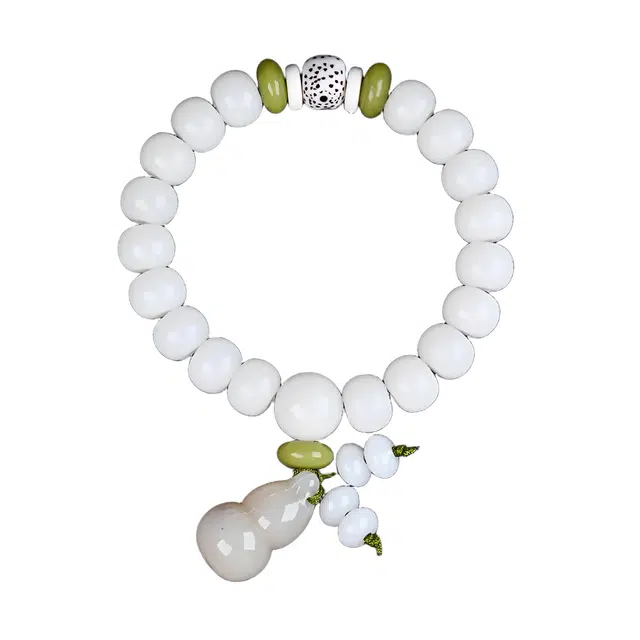 絮物 新中式国潮设计 轻奢高级感 心想事成 诸事顺遂 白玉菩提 手串 男女同款情侣款