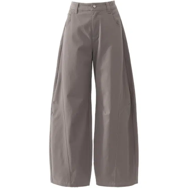 玫丝朵 美式复古镰刀裤子女夏季薄款时尚百搭宽松阔腿牛仔裤 女款