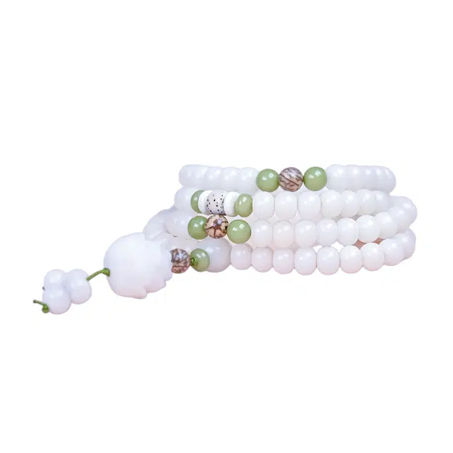 絮物 小众设计感【森语松果】多圈新中式轻奢高级文玩诸事顺遂步步高升上岸盘玩#好运 白玉菩提 手串 男女同款情侣款