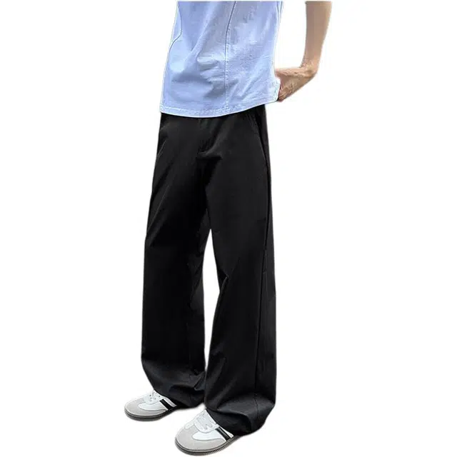 颂希尔 美式微喇西裤轻薄弹力垂感运动裤速干休闲裤 男女同款