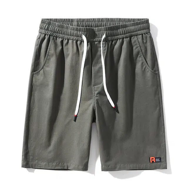 协协乐 夏季超薄款男冰丝凉感透气宽松直筒运动美式潮牌外穿松紧腰五分中裤休闲短裤 男款