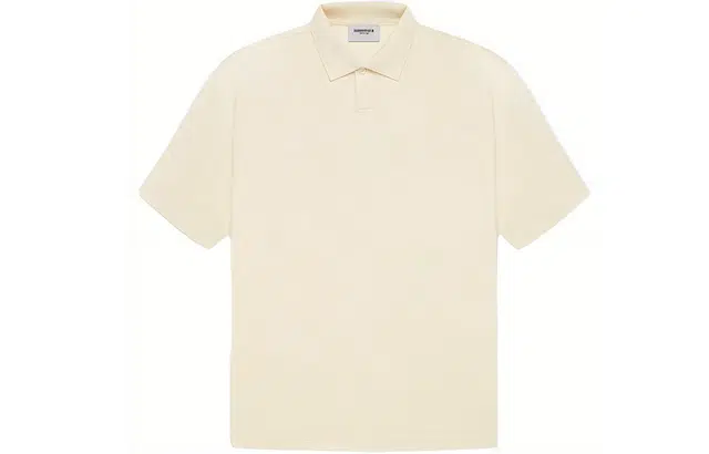 Fear of God Essentials SS21 Short Sleeve Polo ButtercreamCream LogoPolo