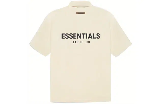 Fear of God Essentials SS21 Short Sleeve Polo ButtercreamCream LogoPolo