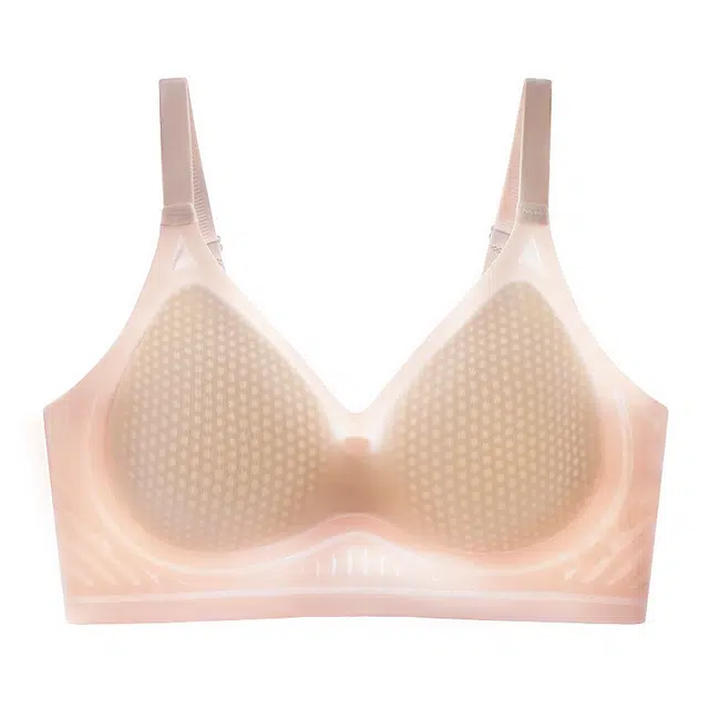 戴维诗 内衣女夏薄款无痕冰丝凉感收副乳防下垂透气美背文胸 女款