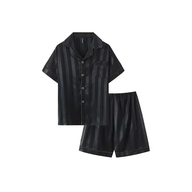 顶瓜瓜 夏季男透气舒适简约休闲轻便家居服睡衣套装 男款