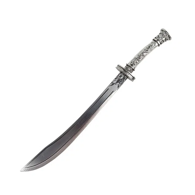 天字号 小银龙牛尾刀 微型兵器未开刃 成品模型