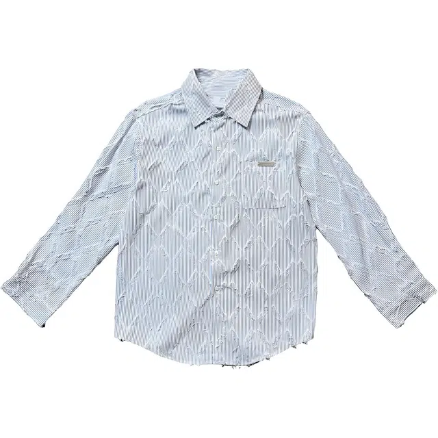 【dme】 美式复古潮牌菱形格子简约慵懒风磨破宽松休闲上衣长袖衬衫 男女同款