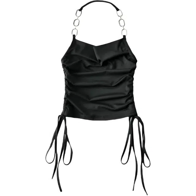 玉儿恋 春秋欧美链条吊带女辣妹短款裹胸外穿内搭夏季挂脖打底衫上衣背心 女款