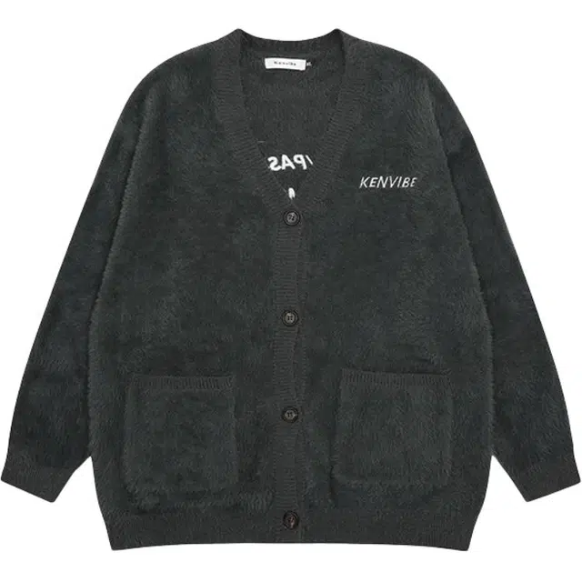 奇迹街区 美式复古开衫潮牌宽松长袖针织衫 男女同款